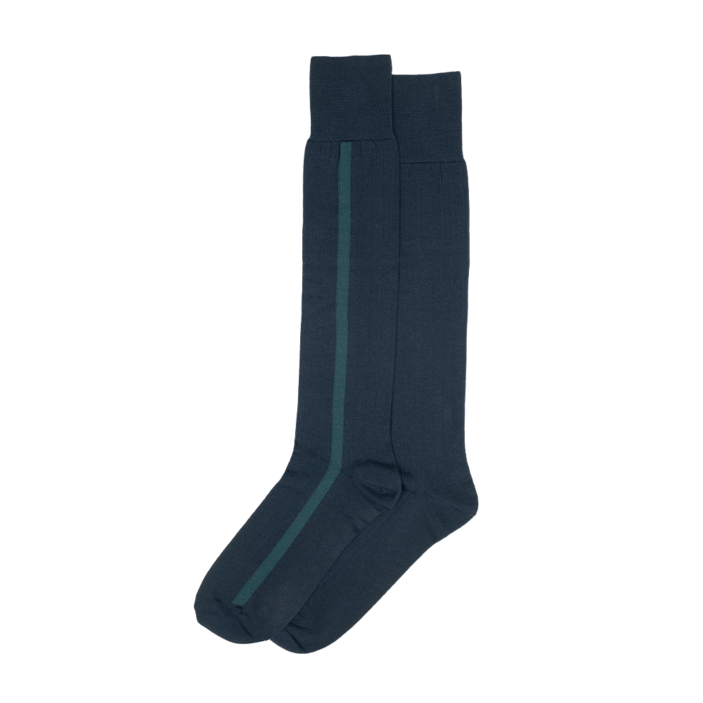 Knee High Blue Dress Socks