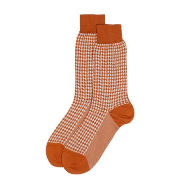 mens designer orange dress socks made from organic cotton