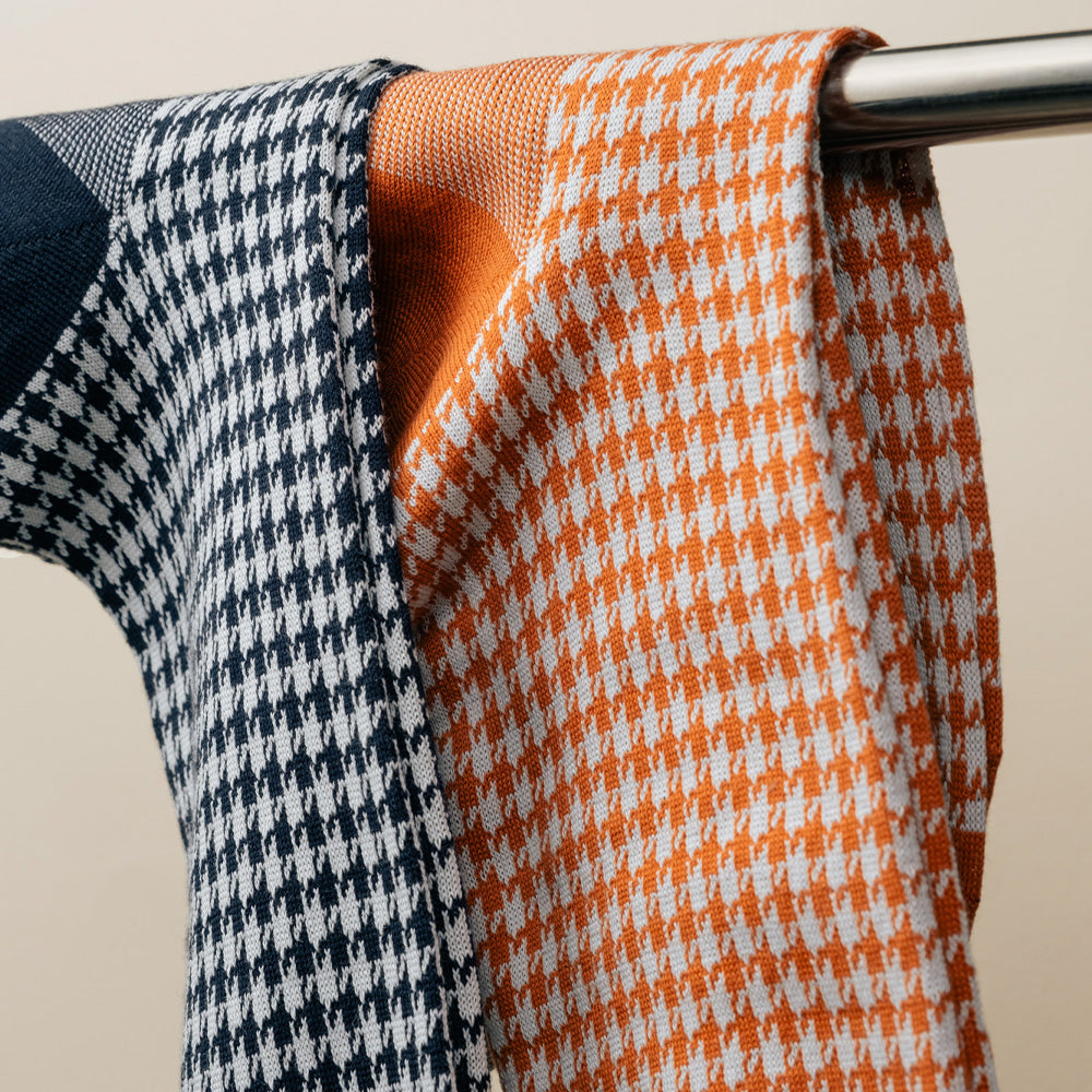 jacquard patterned dress socks made from organic cotton